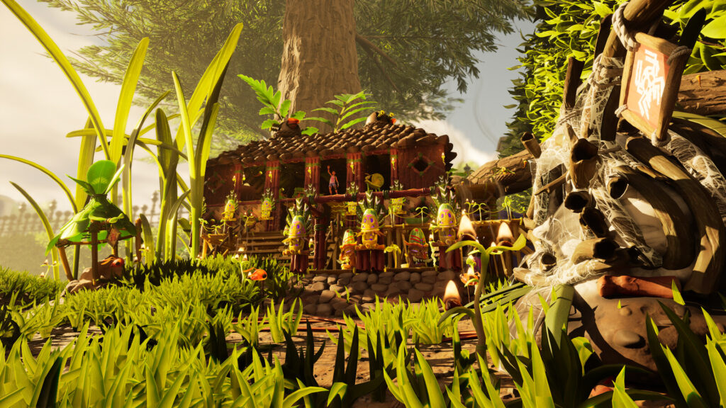 Screenshot from the game Grounded 2 showcasing player build houme