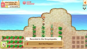 Player working on a farm