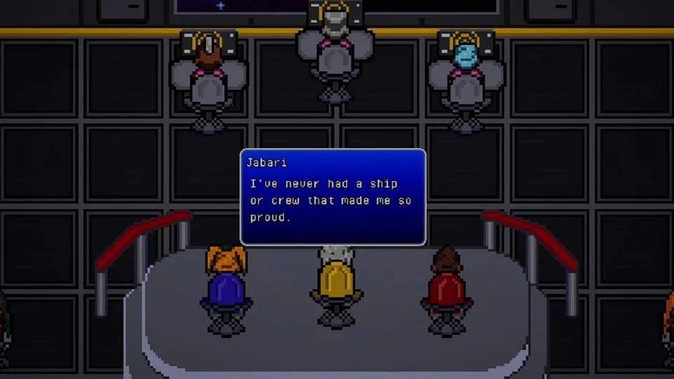 What the Stars Forgot – Captain on Bridge Captain addressing crew on the bridge in What the Stars Forgot trailer by Airlock Games