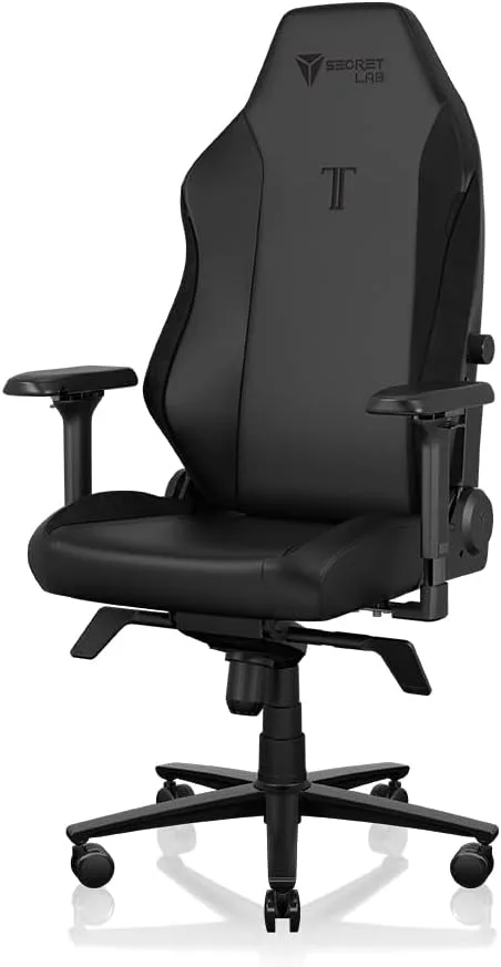 Secretlab Titan Evo black comfortable gaming chair 4D armrests reclined view