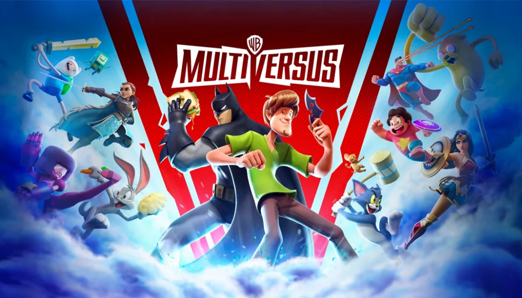 MultiVersus Promo – Shaggy and Batman Spotlight Shaggy and Batman in MultiVersus promotional artwork, highlighting veteran developers’ previous AAA projects